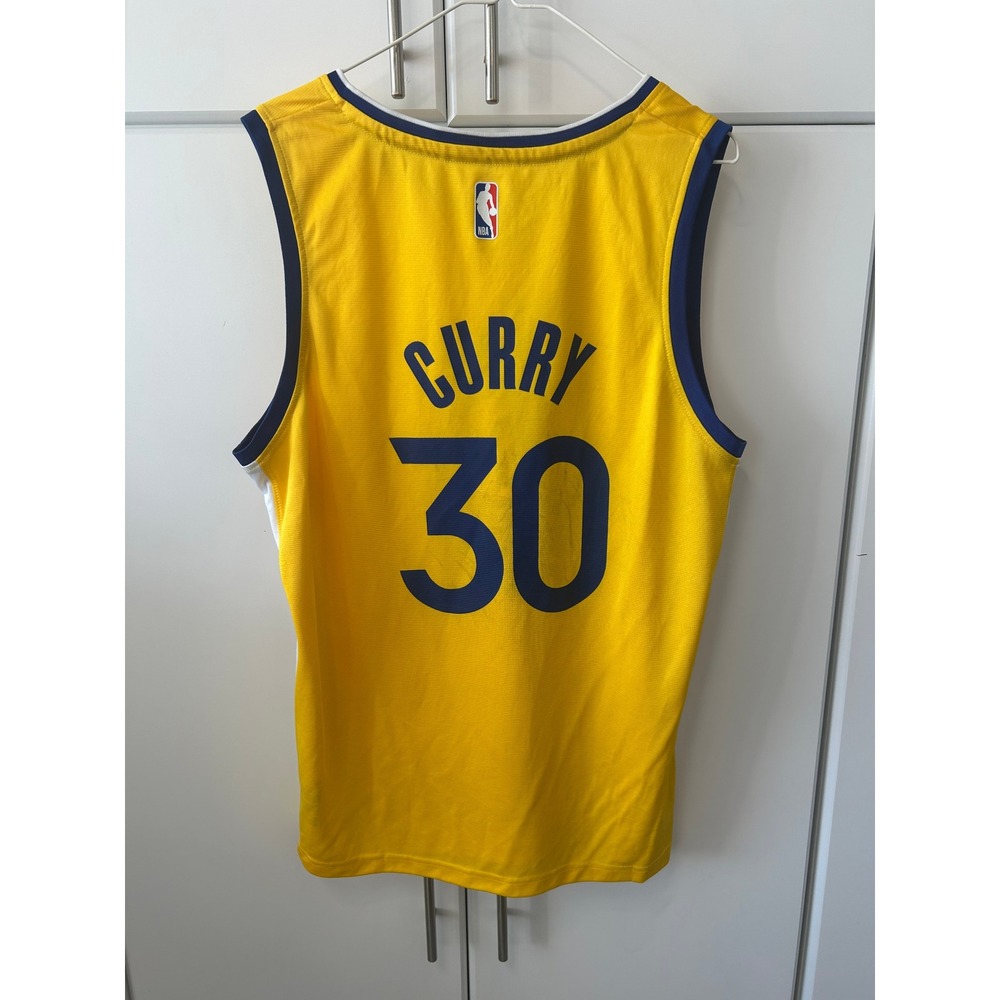 Golden State Warriors Stephen Curry 30 NBA Jersey Yellow Blue Basketball FanGear